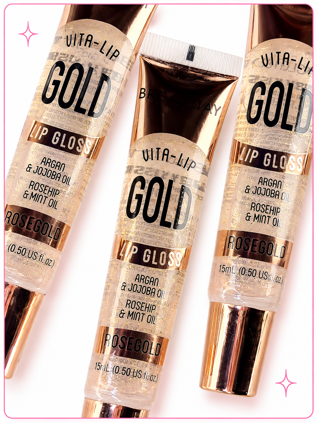 Broadway Gold Glitter Lip Gloss
