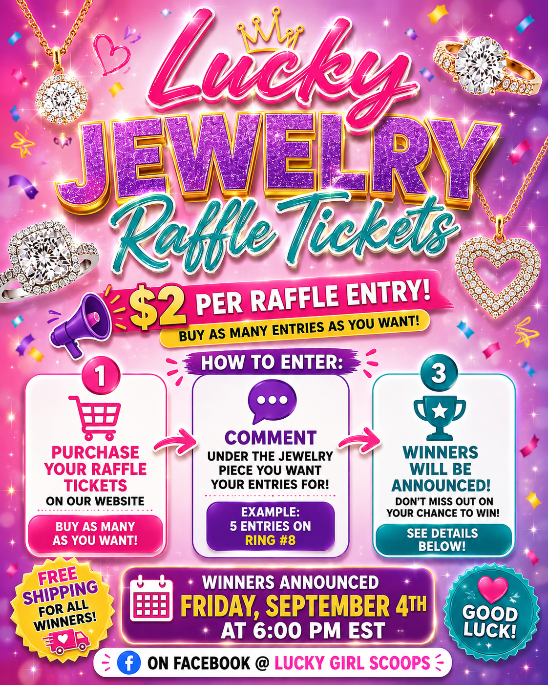 Jewelry Raffle Tickets (Read Description for Details)