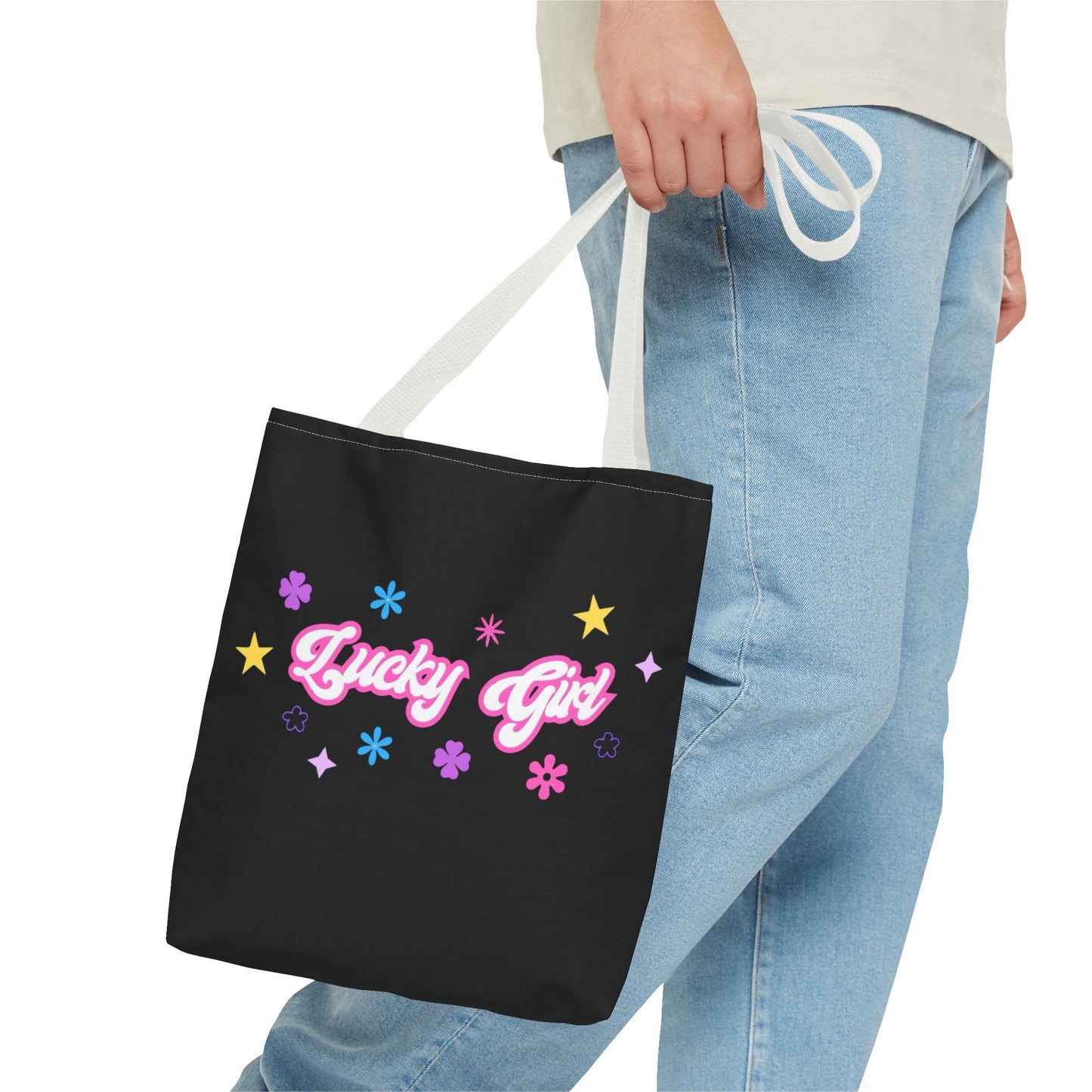 LUCKY GIRL BLACK TOTE