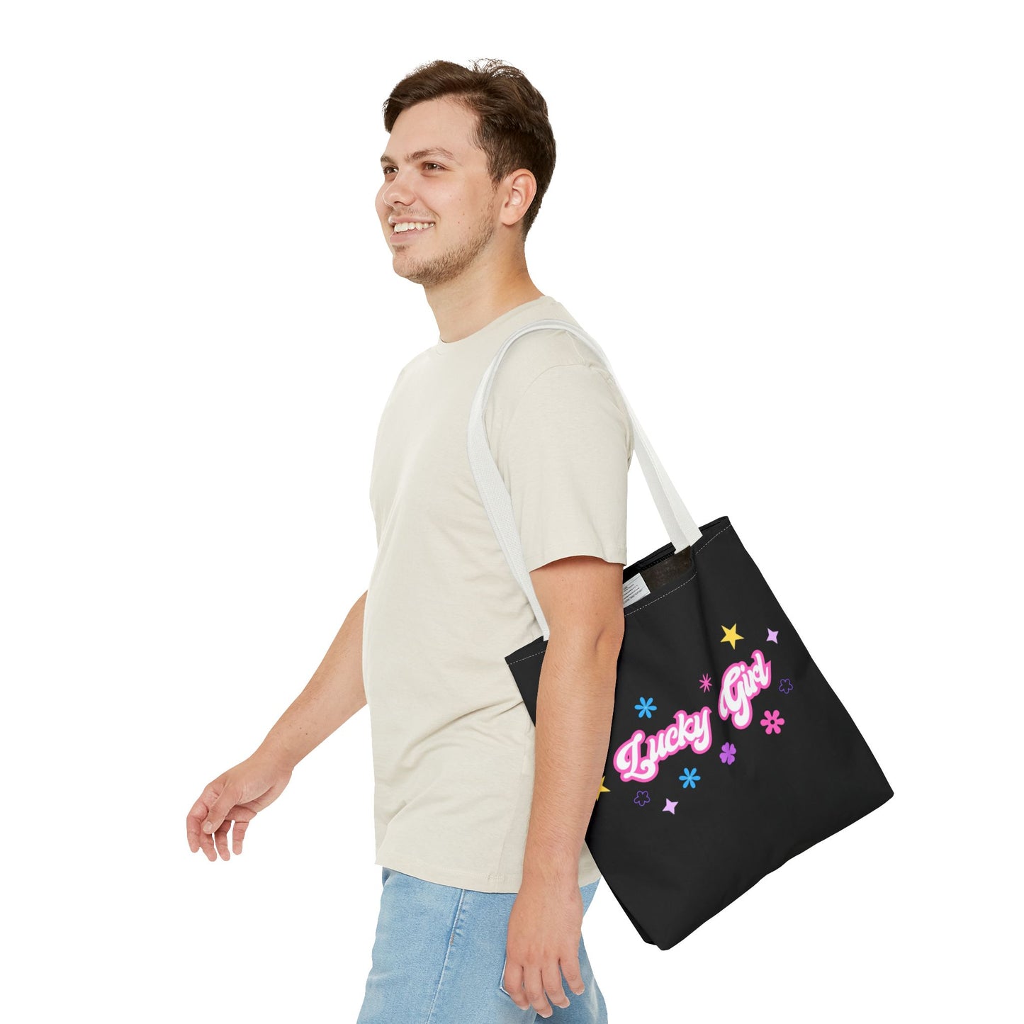 LUCKY GIRL BLACK TOTE