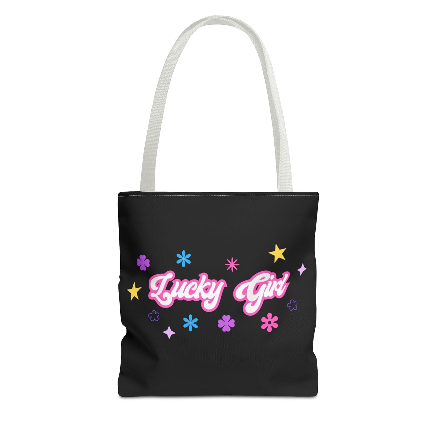 LUCKY GIRL BLACK TOTE