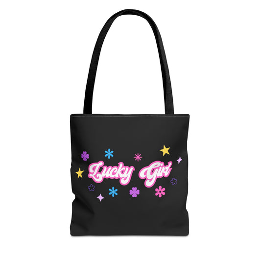 LUCKY GIRL BLACK TOTE
