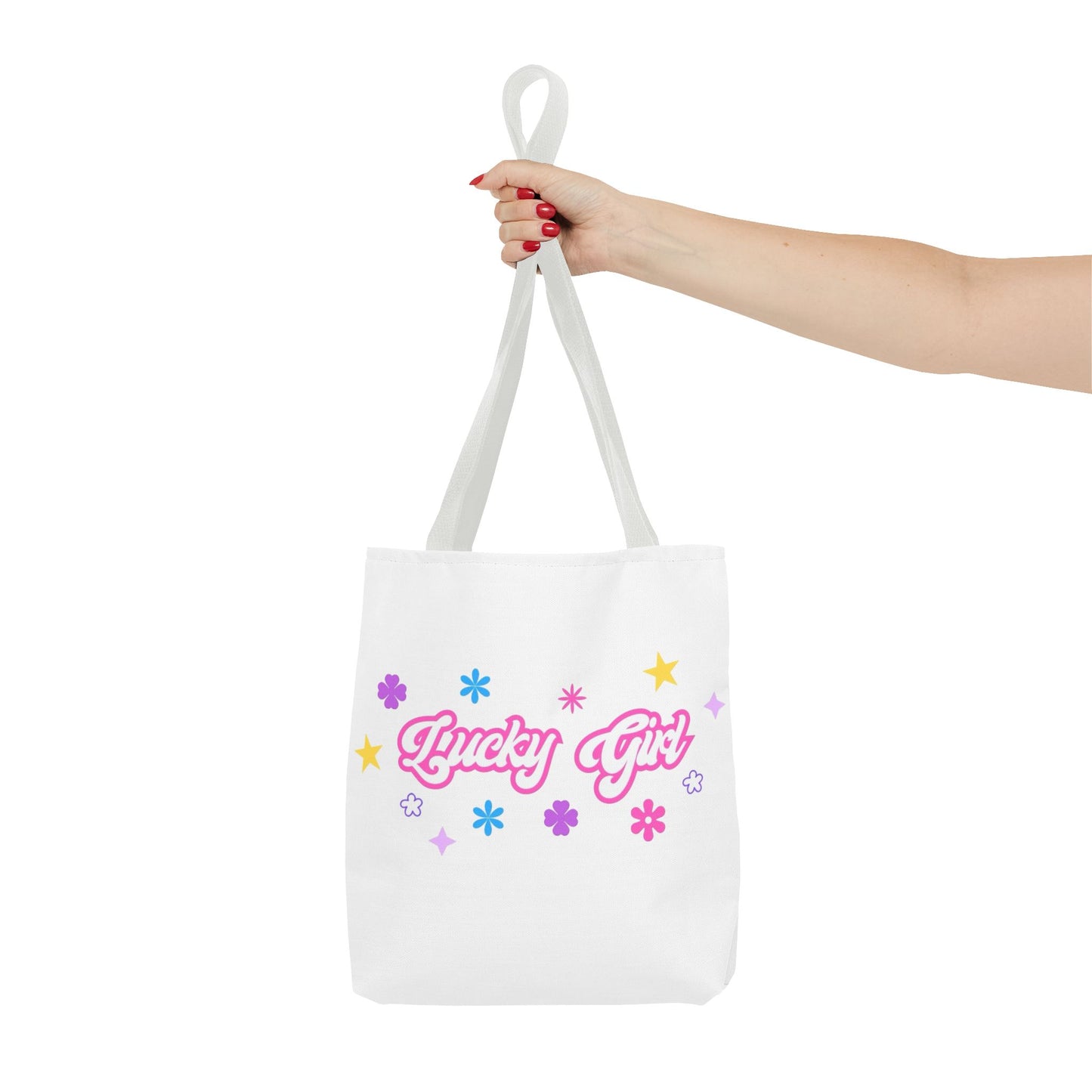 LUCKY GIRL WHITE TOTE