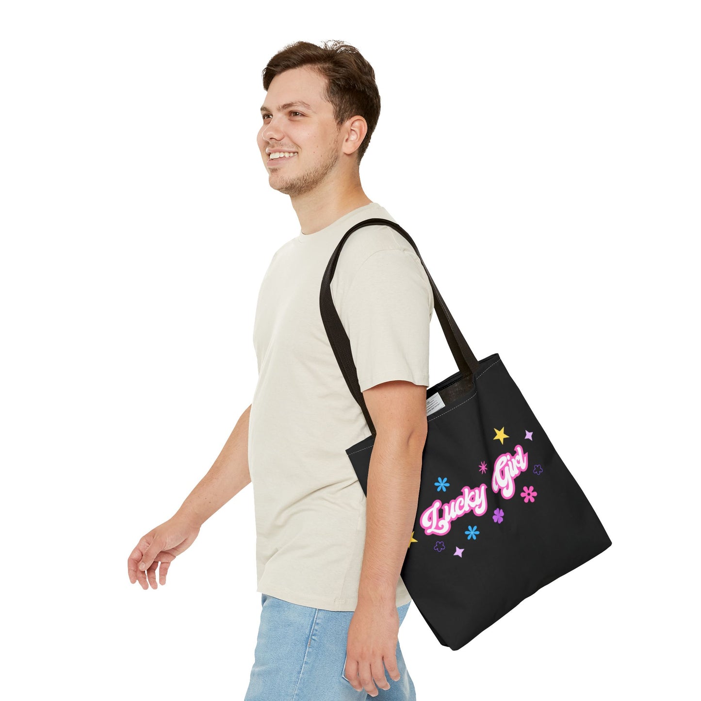 LUCKY GIRL BLACK TOTE