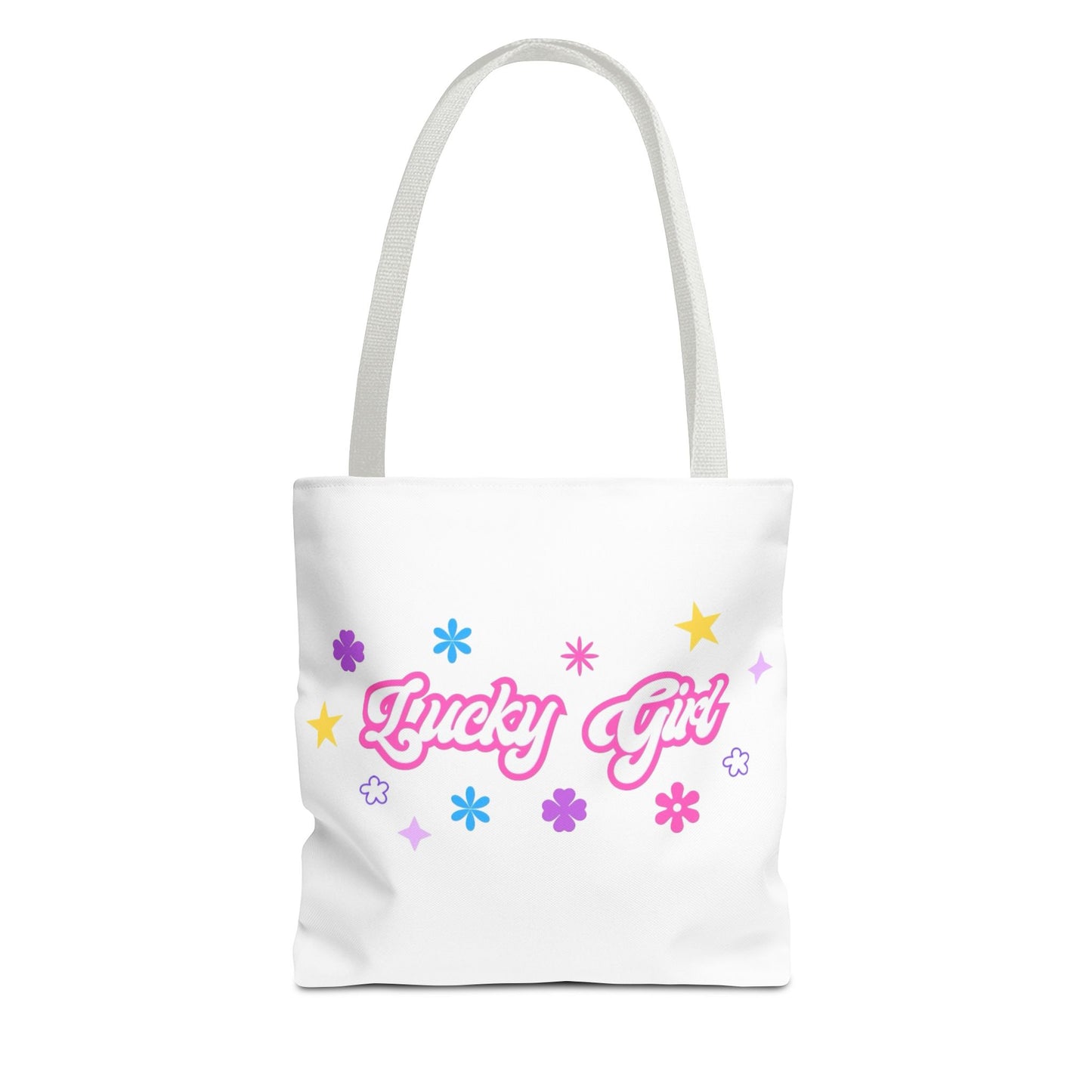 LUCKY GIRL WHITE TOTE