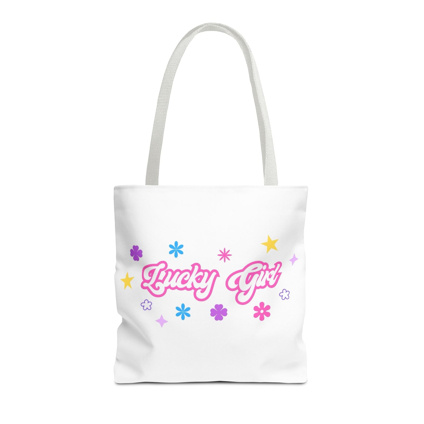 LUCKY GIRL WHITE TOTE