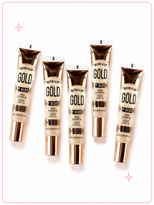 Broadway Gold Glitter Lip Gloss