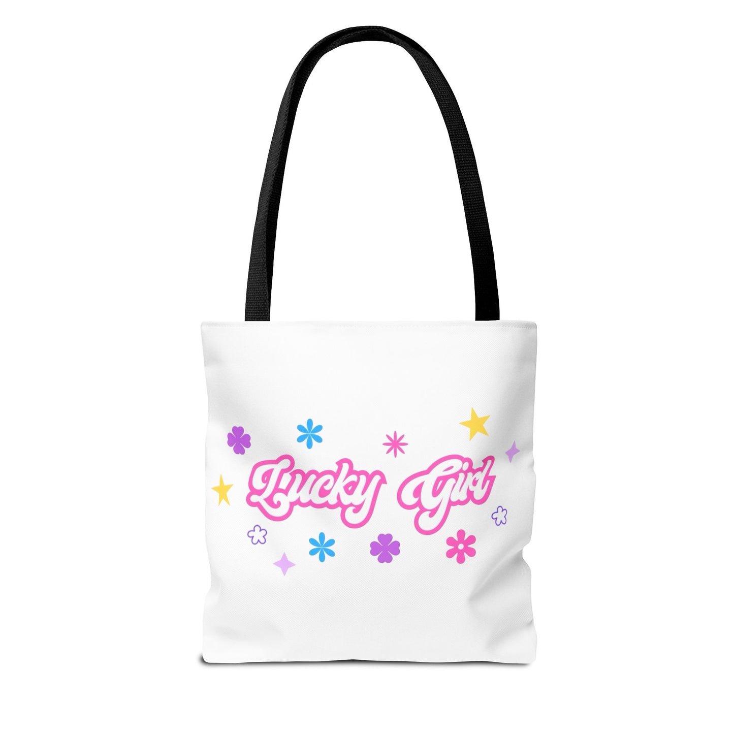 LUCKY GIRL WHITE TOTE