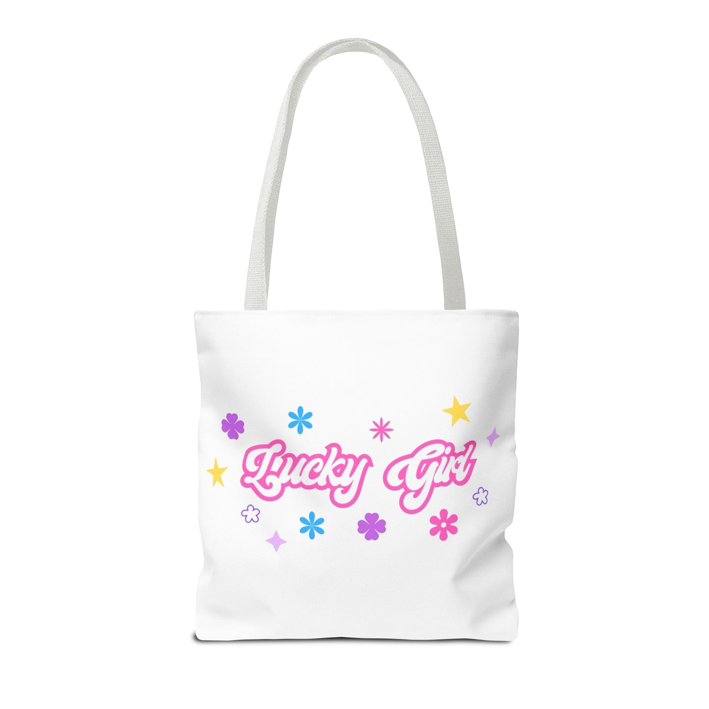 LUCKY GIRL WHITE TOTE