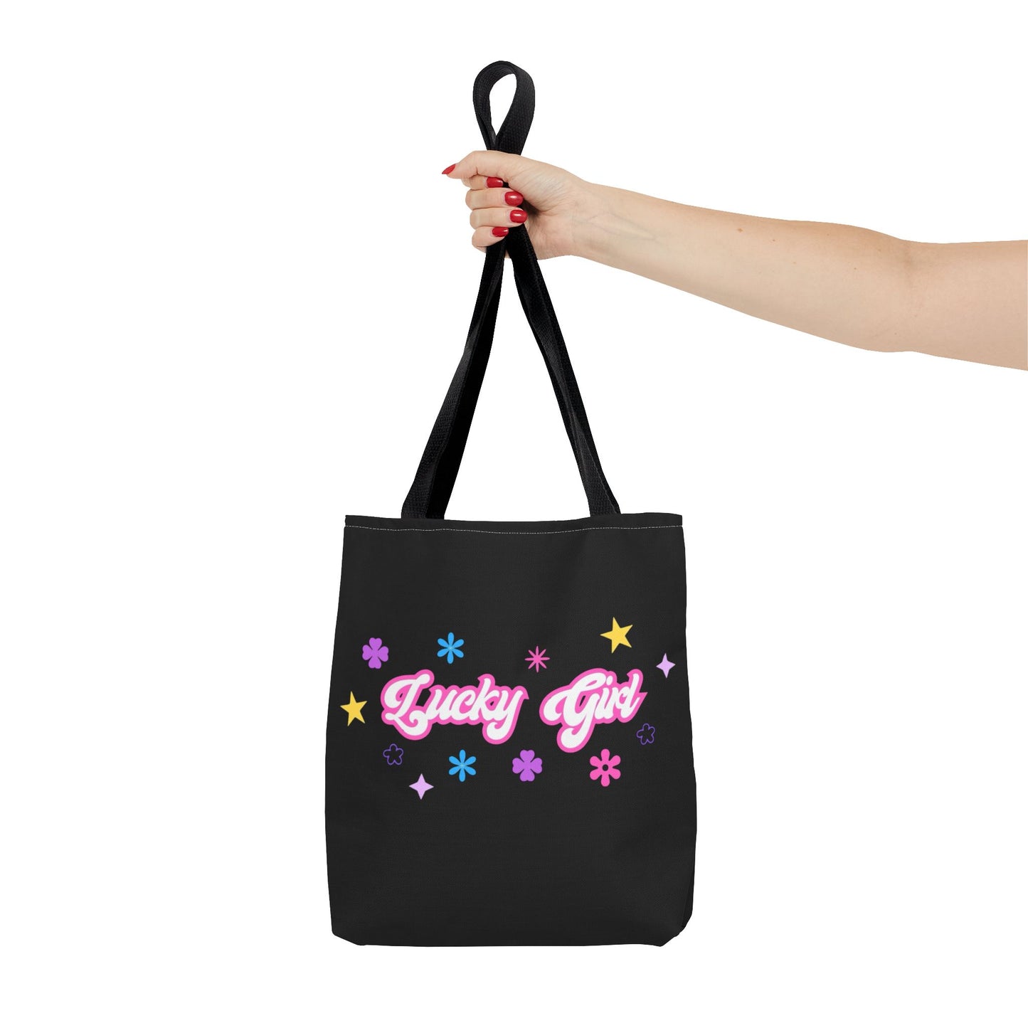 LUCKY GIRL BLACK TOTE