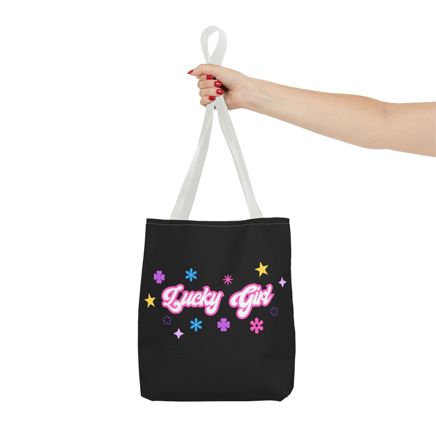 LUCKY GIRL BLACK TOTE