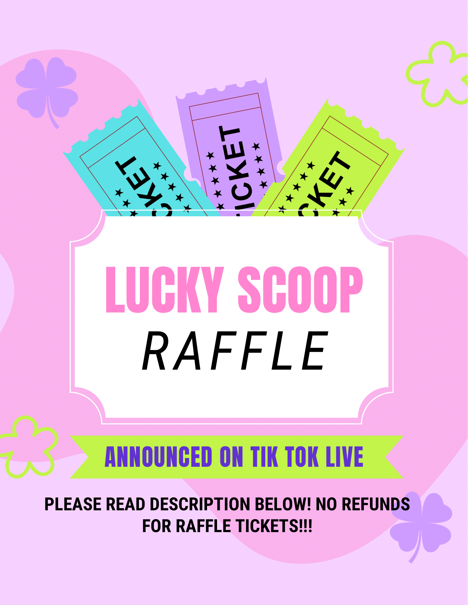 Lucky Scoop Raffle Ticket (READ DESCRIPTION! NO REFUNDS!) – Lucky Girl ...